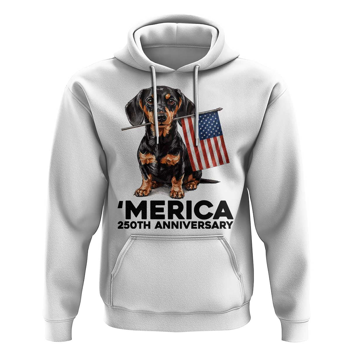 Merica Dachshund Lover Hoodie 250th Anniversary Gift