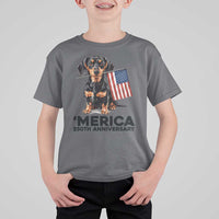 Merica Dachshund Lover T Shirt For Kid 250th Anniversary Gift