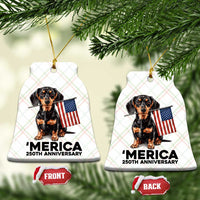 Merica Dachshund Lover Ceramic Ornament 250th Anniversary Gift