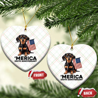 Merica Dachshund Lover Ceramic Ornament 250th Anniversary Gift