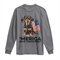 Merica Dachshund Lover Long Sleeve Shirt 250th Anniversary Gift