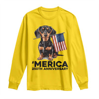 Merica Dachshund Lover Long Sleeve Shirt 250th Anniversary Gift