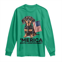 Merica Dachshund Lover Long Sleeve Shirt 250th Anniversary Gift
