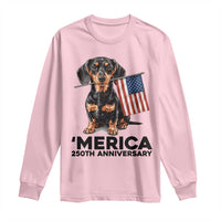 Merica Dachshund Lover Long Sleeve Shirt 250th Anniversary Gift