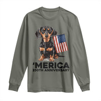 Merica Dachshund Lover Long Sleeve Shirt 250th Anniversary Gift