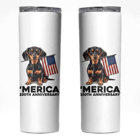 Merica Dachshund Lover Skinny Tumbler 250th Anniversary Gift
