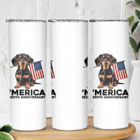 Merica Dachshund Lover Skinny Tumbler 250th Anniversary Gift