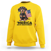 Merica Dachshund Lover Sweatshirt 250th Anniversary Gift