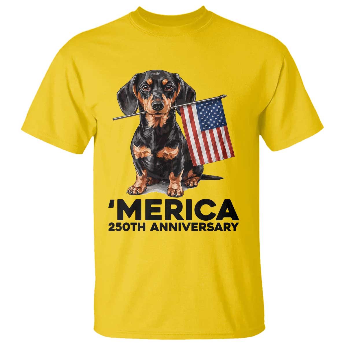 Merica Dachshund Lover T Shirt 250th Anniversary Gift