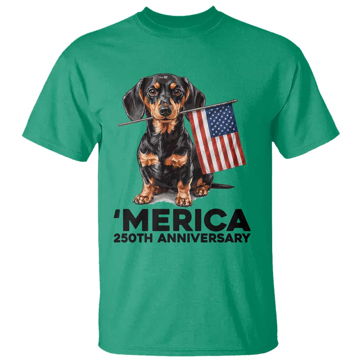 Merica Dachshund Lover T Shirt 250th Anniversary Gift
