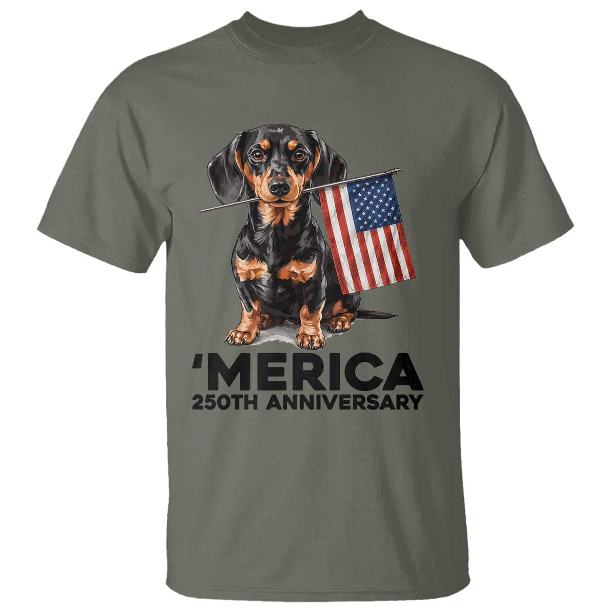 Merica Dachshund Lover T Shirt 250th Anniversary Gift