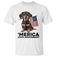 Merica Dachshund Lover T Shirt 250th Anniversary Gift