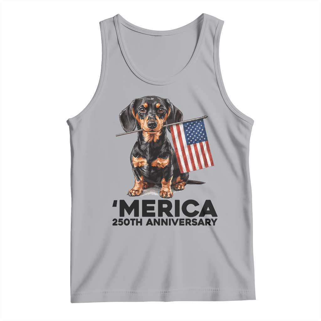 Merica Dachshund Lover Tank Top 250th Anniversary Gift