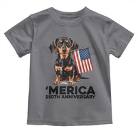 Merica Dachshund Lover Toddler T Shirt 250th Anniversary Gift