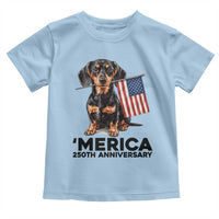 Merica Dachshund Lover Toddler T Shirt 250th Anniversary Gift