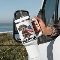 Merica Dachshund Lover Tumbler With Handle 250th Anniversary Gift