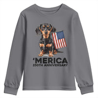 Merica Dachshund Lover Youth Sweatshirt 250th Anniversary Gift