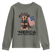 Merica Dachshund Lover Youth Sweatshirt 250th Anniversary Gift