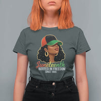 Black Woman Juneteenth Graphic T Shirt For Women Rooted In Freedom Since 1865