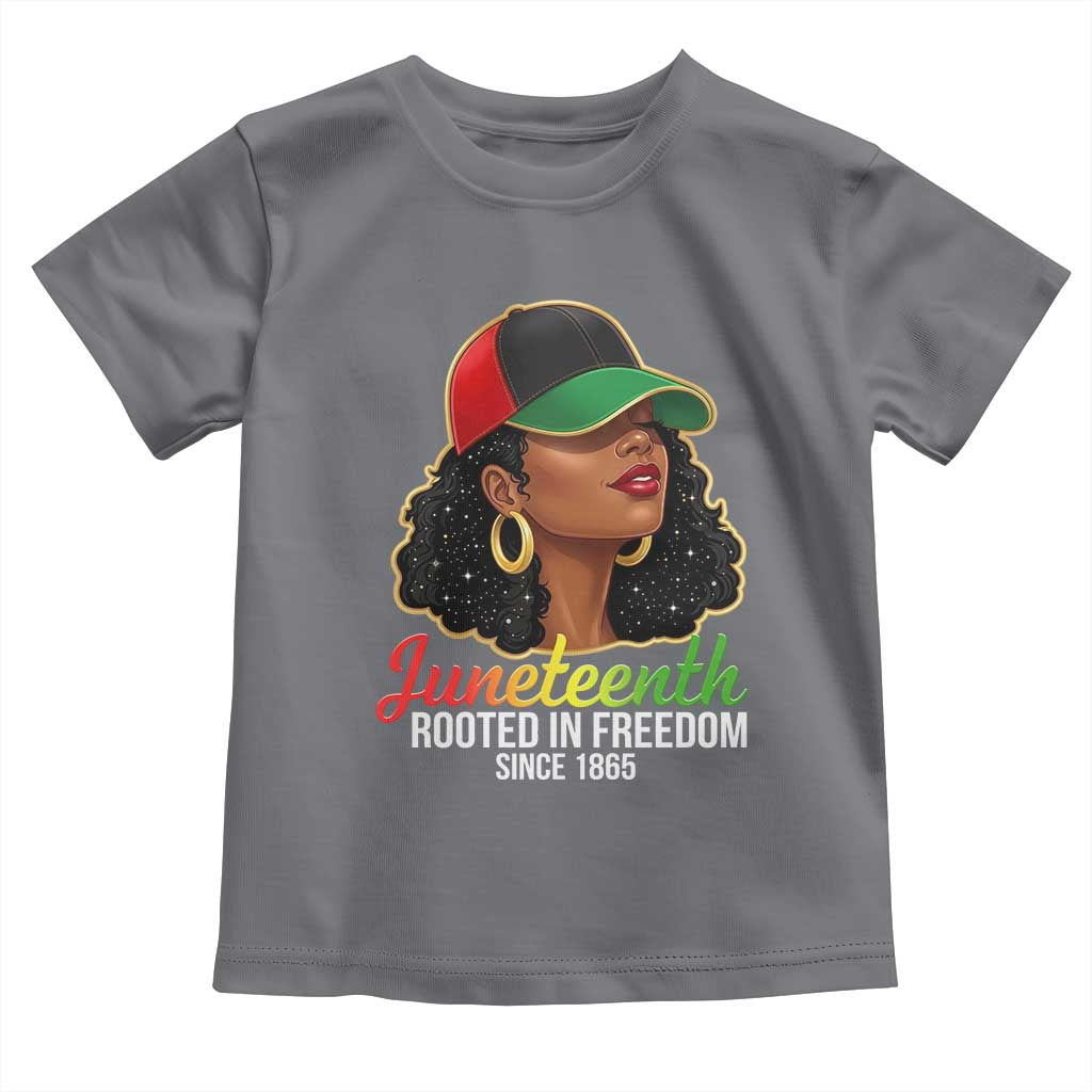 Black Woman Juneteenth Graphic Toddler T Shirt Rooted In Freedom Since 1865
