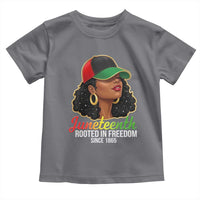 Black Woman Juneteenth Graphic Toddler T Shirt Rooted In Freedom Since 1865