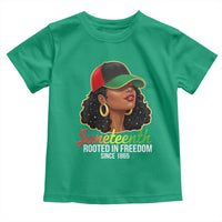 Black Woman Juneteenth Graphic Toddler T Shirt Rooted In Freedom Since 1865