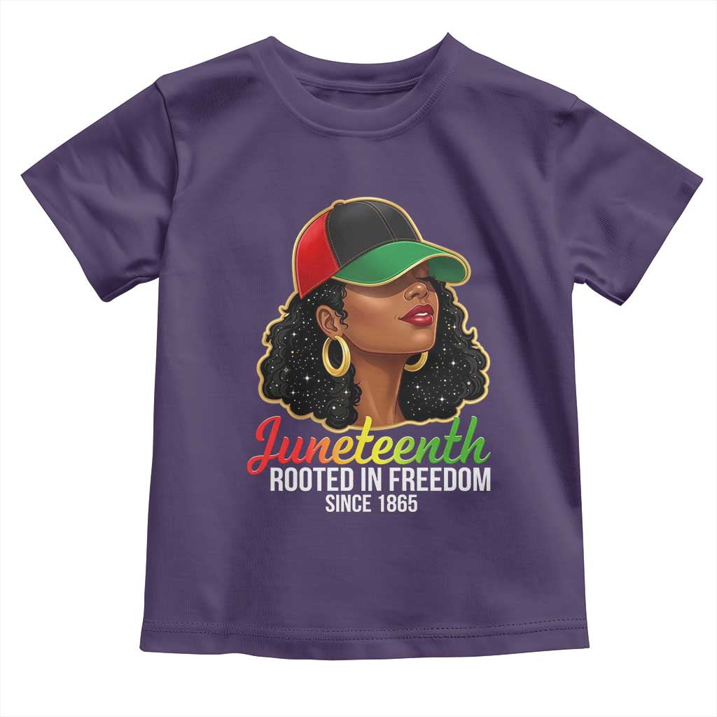 Black Woman Juneteenth Graphic Toddler T Shirt Rooted In Freedom Since 1865