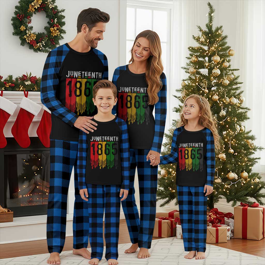 Juneteenth Freedom Pride Plaid Pajama Set African American Heritage Graphic