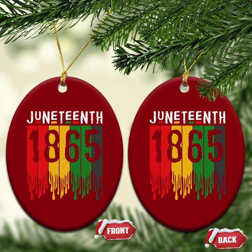 Juneteenth Freedom Pride Ceramic Ornament African American Heritage Graphic
