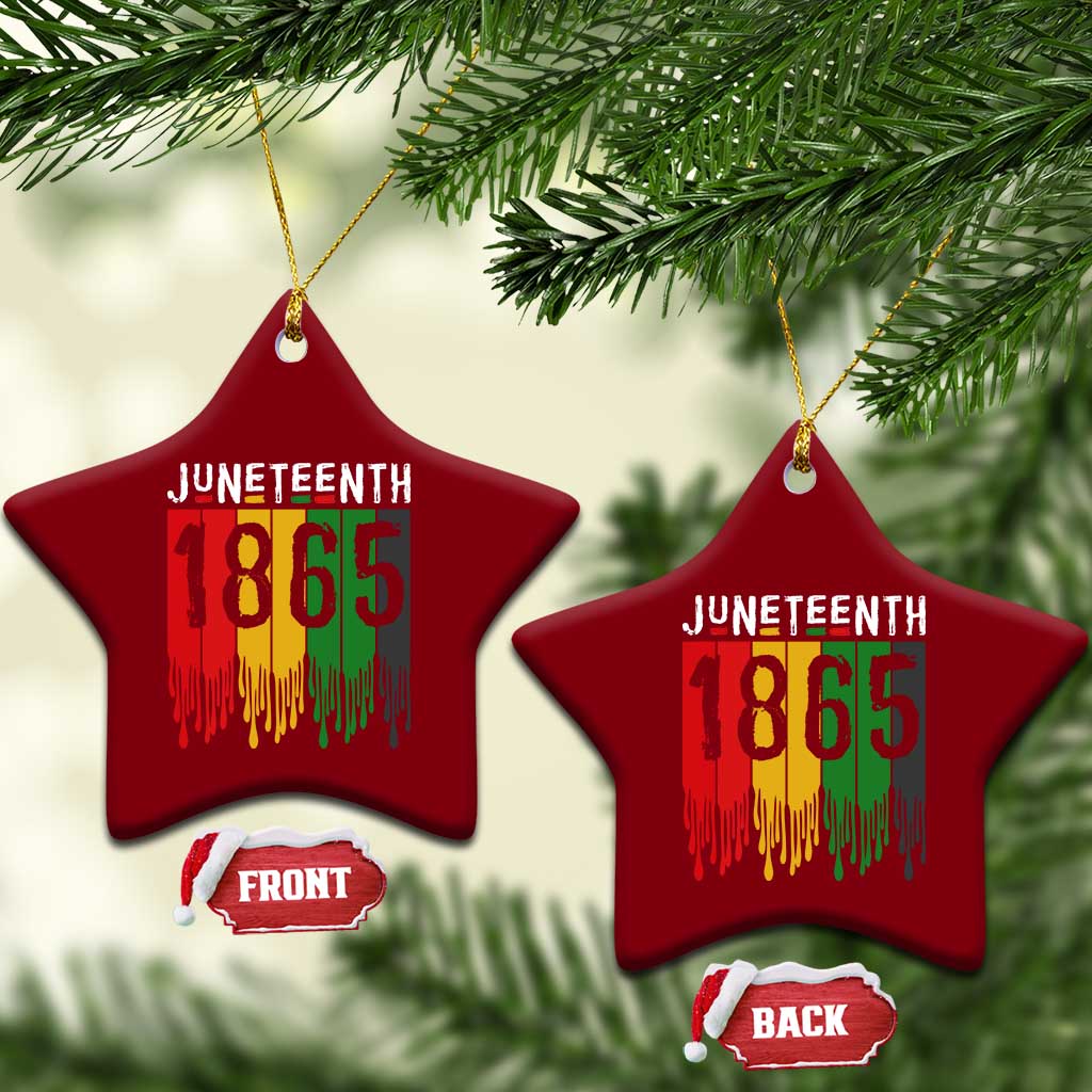 Juneteenth Freedom Pride Ceramic Ornament African American Heritage Graphic