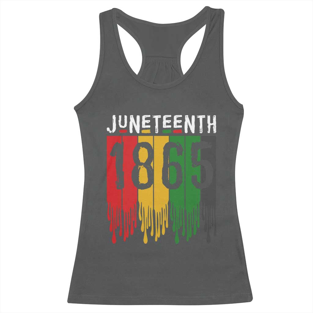 Juneteenth Freedom Pride Racerback Tank Top African American Heritage Graphic