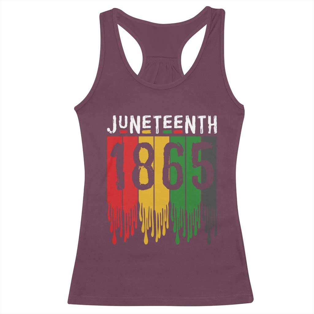 Juneteenth Freedom Pride Racerback Tank Top African American Heritage Graphic