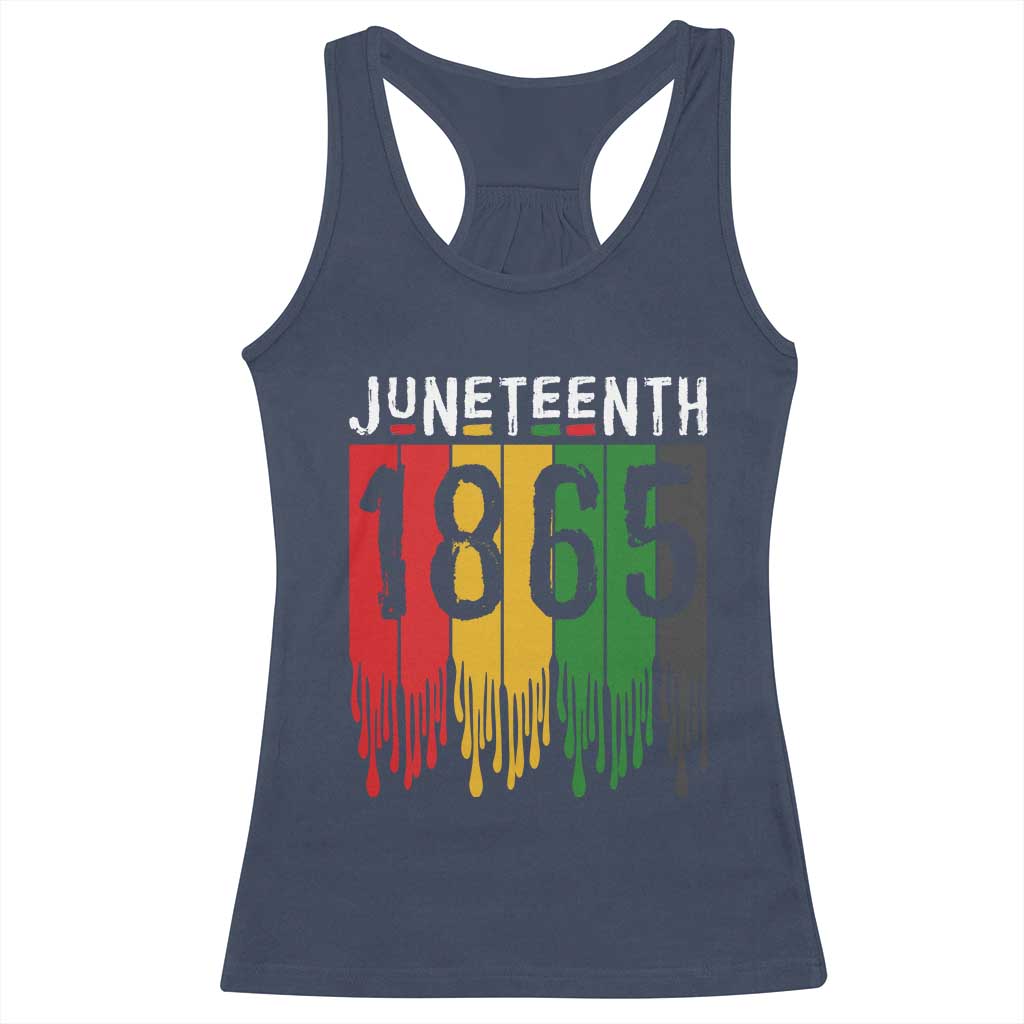Juneteenth Freedom Pride Racerback Tank Top African American Heritage Graphic