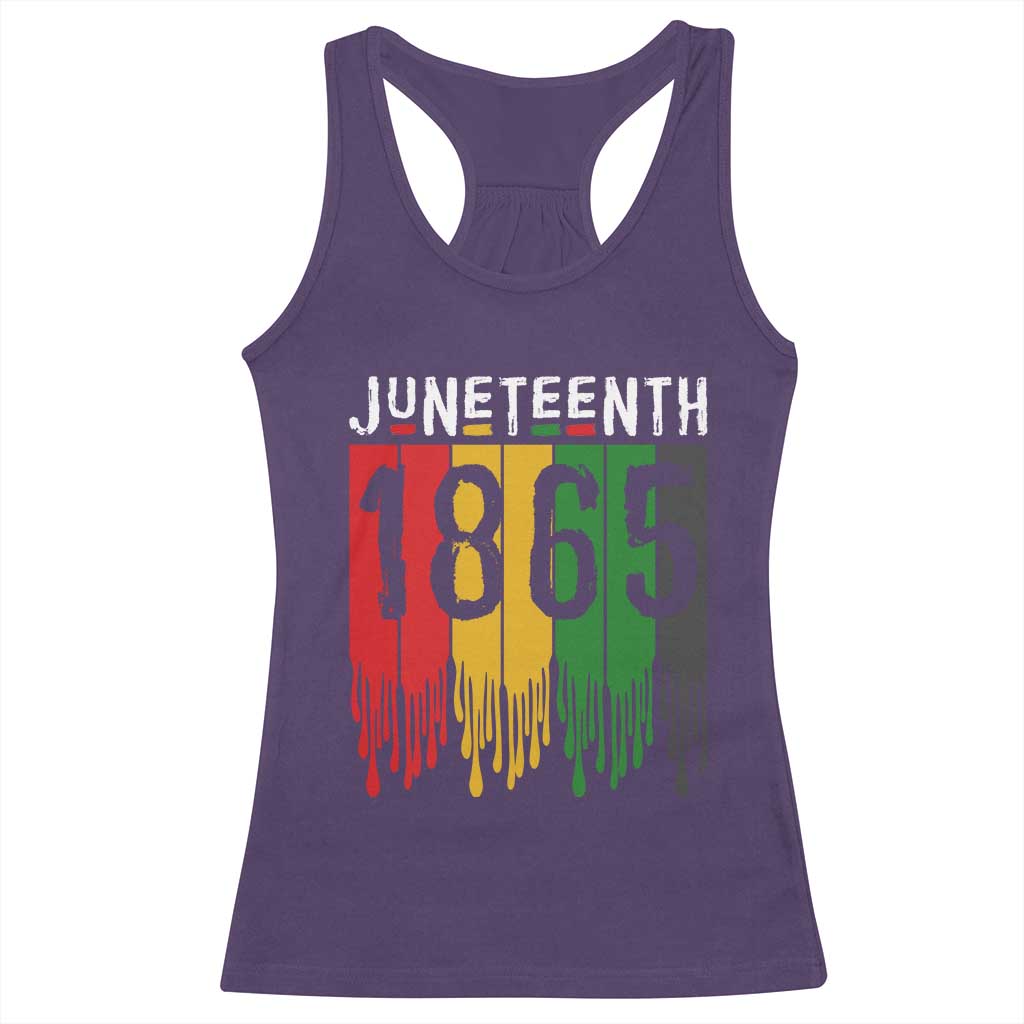 Juneteenth Freedom Pride Racerback Tank Top African American Heritage Graphic