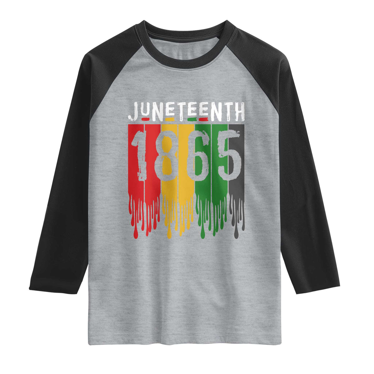 Juneteenth Freedom Pride Raglan Shirt African American Heritage Graphic