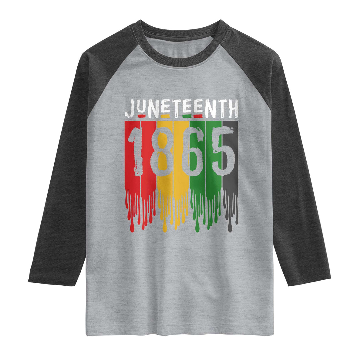 Juneteenth Freedom Pride Raglan Shirt African American Heritage Graphic