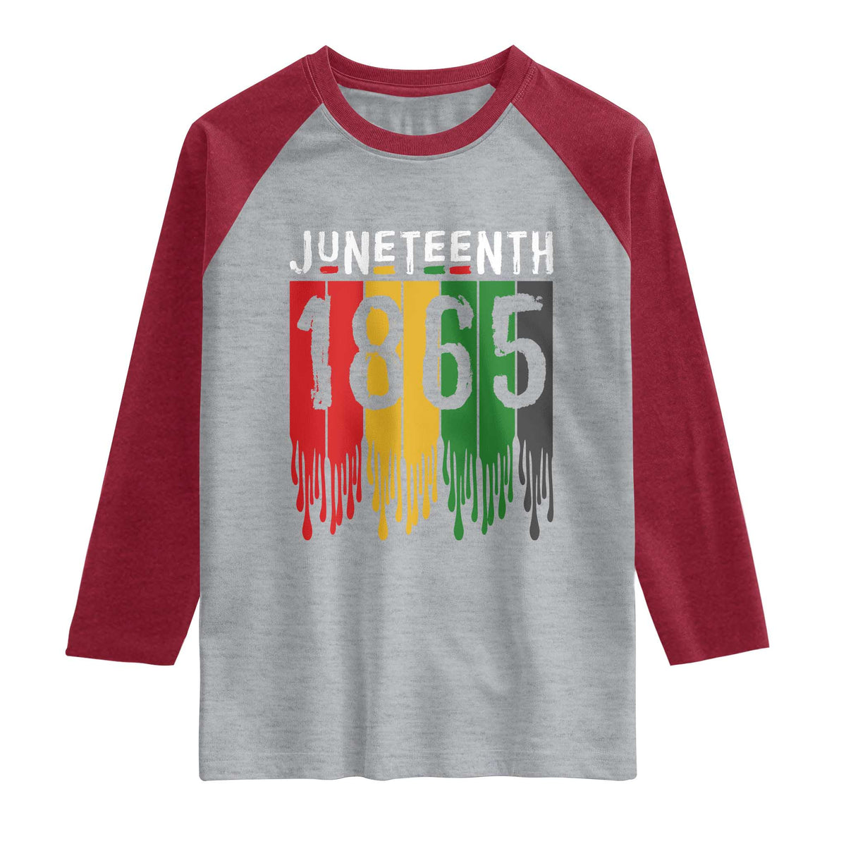 Juneteenth Freedom Pride Raglan Shirt African American Heritage Graphic