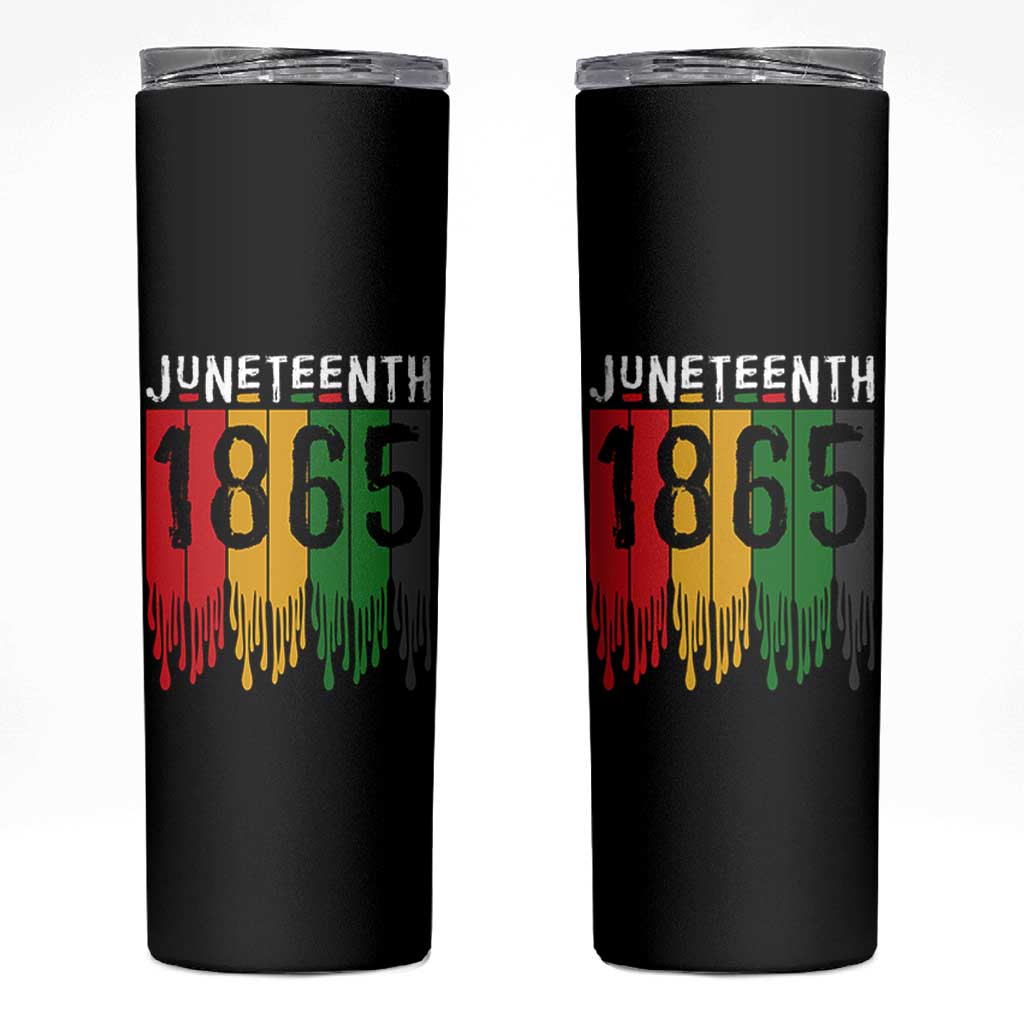 Juneteenth Freedom Pride Skinny Tumbler African American Heritage Graphic