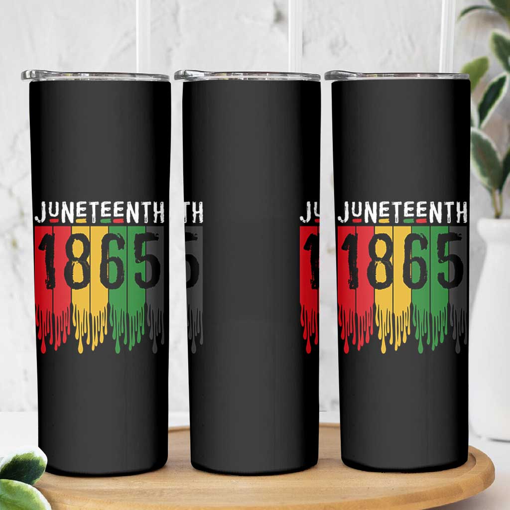 Juneteenth Freedom Pride Skinny Tumbler African American Heritage Graphic