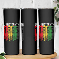 Juneteenth Freedom Pride Skinny Tumbler African American Heritage Graphic