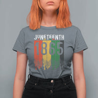 Juneteenth Freedom Pride T Shirt For Women African American Heritage Graphic