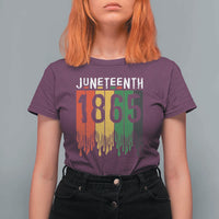 Juneteenth Freedom Pride T Shirt For Women African American Heritage Graphic