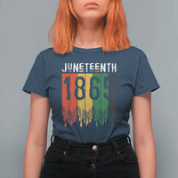 Juneteenth Freedom Pride T Shirt For Women African American Heritage Graphic