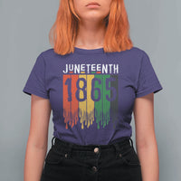 Juneteenth Freedom Pride T Shirt For Women African American Heritage Graphic
