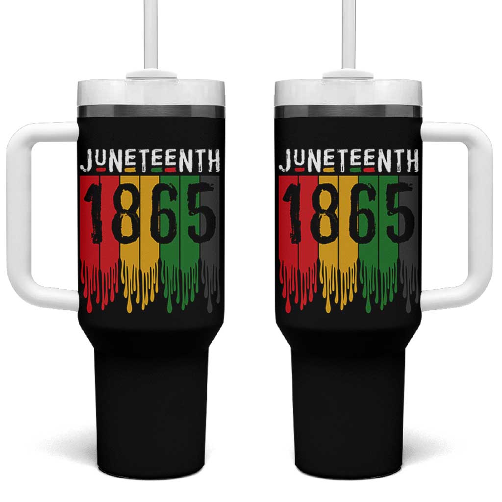 Juneteenth Freedom Pride Tumbler With Handle African American Heritage Graphic