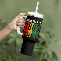 Juneteenth Freedom Pride Tumbler With Handle African American Heritage Graphic