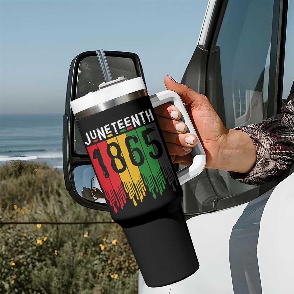 Juneteenth Freedom Pride Tumbler With Handle African American Heritage Graphic
