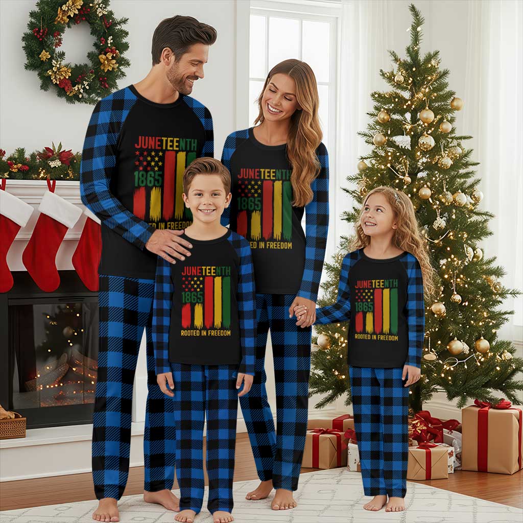 Juneteenth Rooted In Freedom 1865 Plaid Pajama Set African American Pride
