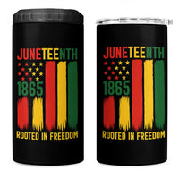 Juneteenth Rooted In Freedom 1865 4 in 1 Can Cooler Tumbler African American Pride