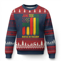 Juneteenth Rooted In Freedom 1865 Ugly Christmas Sweater African American Pride